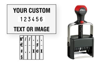 Shiny Heavy Duty Number Stamps w Text Stamp Connection